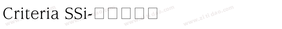 Criteria SSi字体转换